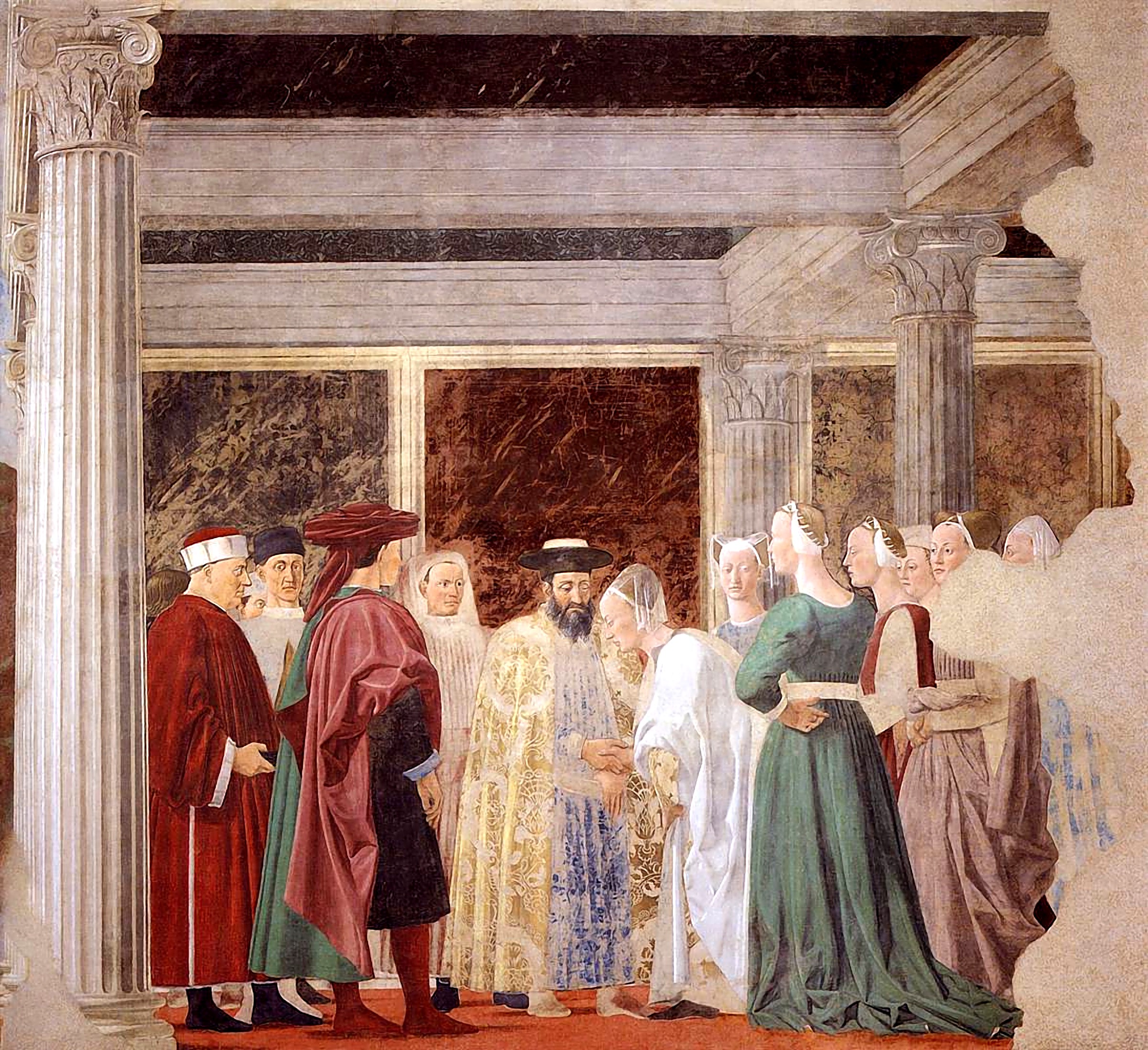 Piero della Francesca, The Meeting of Solomon and the Queen of Sheba, c. 1452&ndash;66